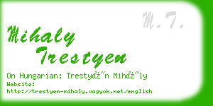 mihaly trestyen business card